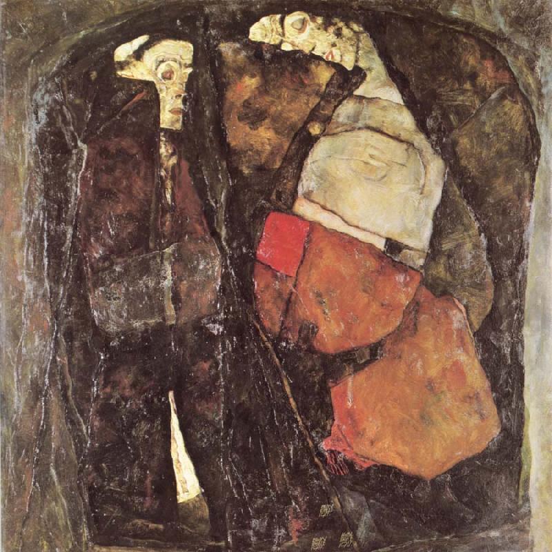 Egon Schiele Pregnant Woman and Death oil painting image